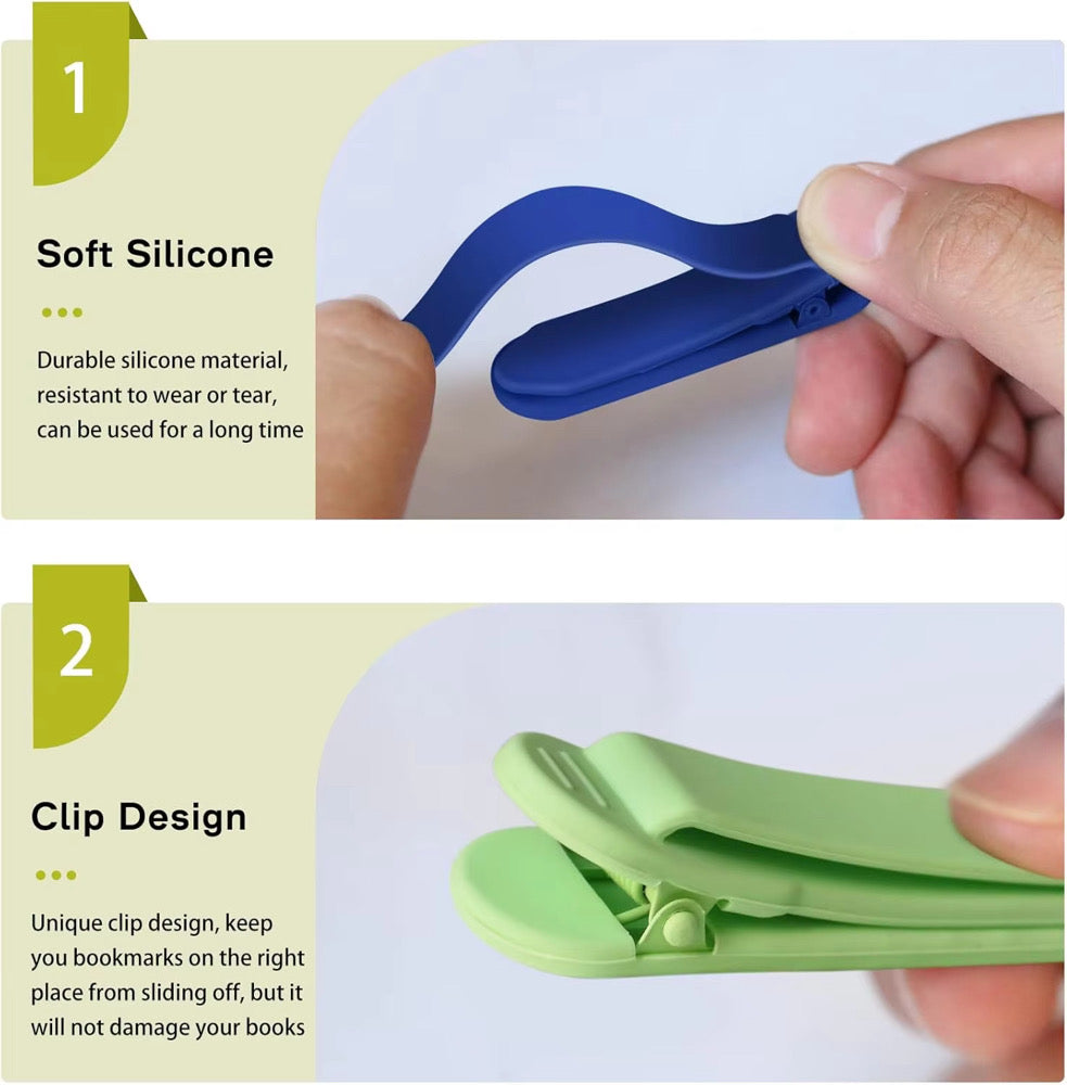 3 Piece Silicone Bookmark Set