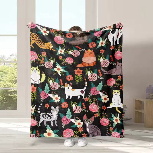 Snuggle Up Cat Themed Blankets