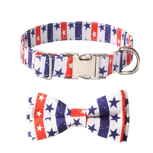 Patriotic Dog Collar Set