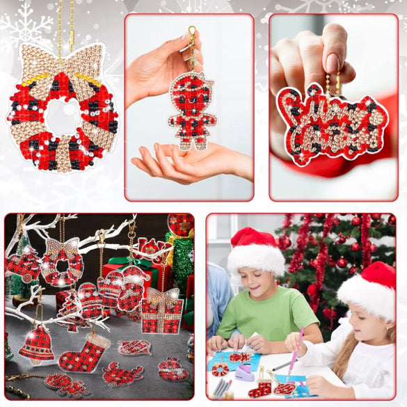 Plaid 15 Piece Paint With Diamond Holiday Ornament Kit