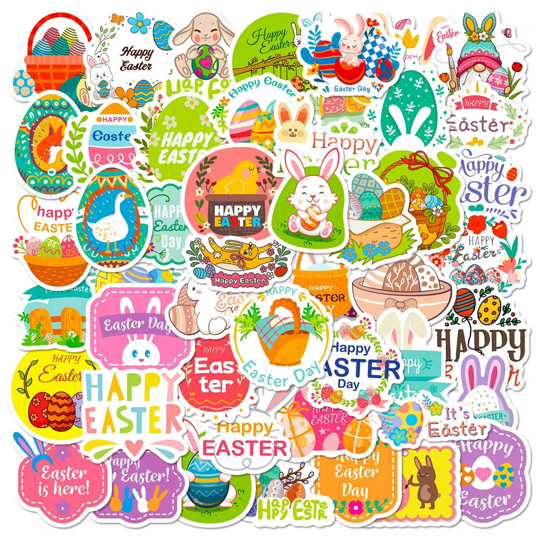 50 Piece Easter Vinyl Sticker Set