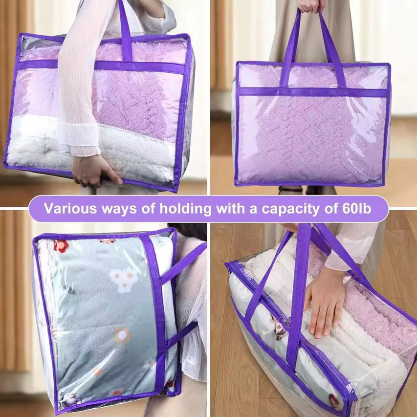 4 Piece Clear Storage Bag Sets