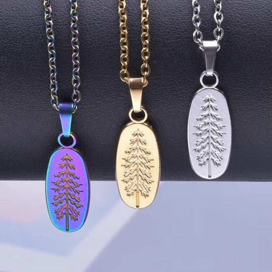 Trendy Tree of Chic Stainless Steel Necklace