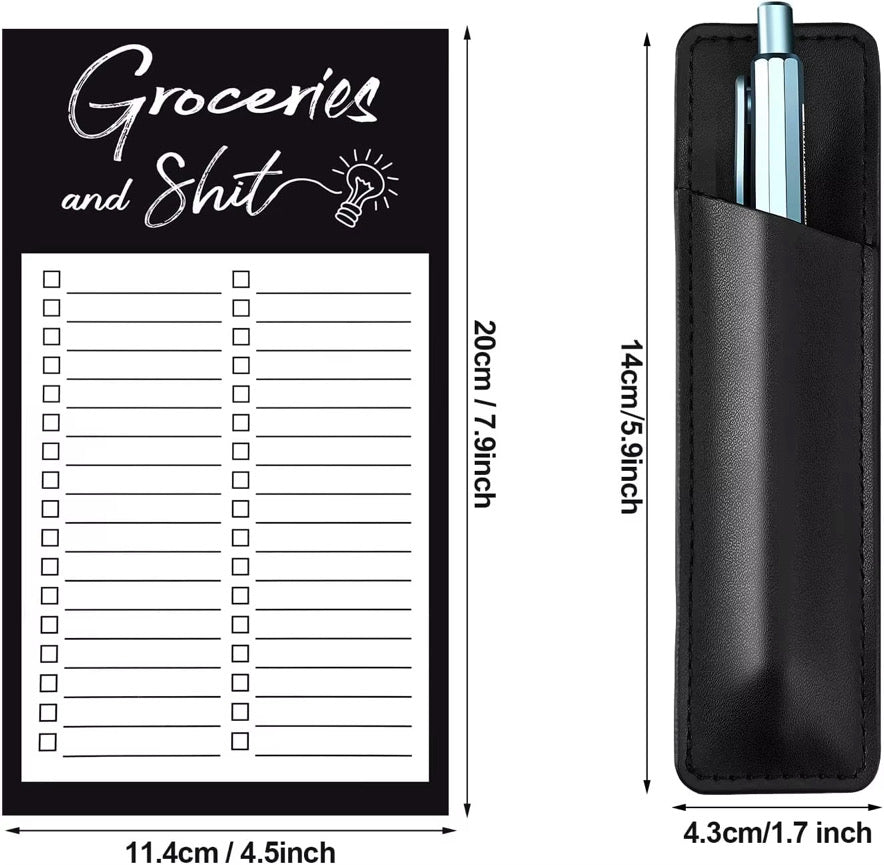 Magnetic Notepad And Pen Holder Bundle