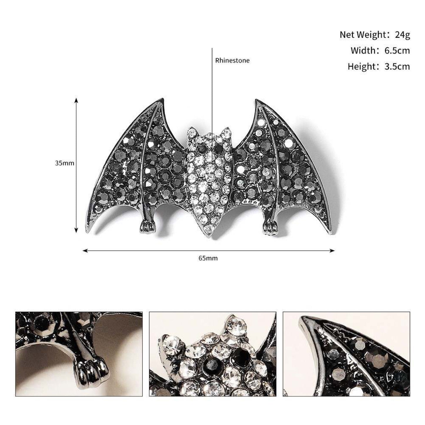 Studded Halloween Hair Clips