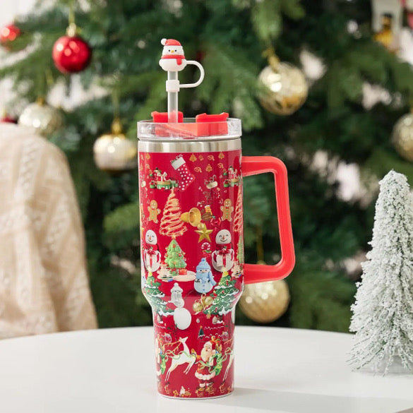6 Piece Christmas Straw Toppers