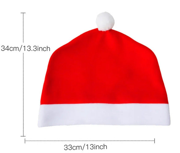 4 Piece Santa Hat Headrest Cover