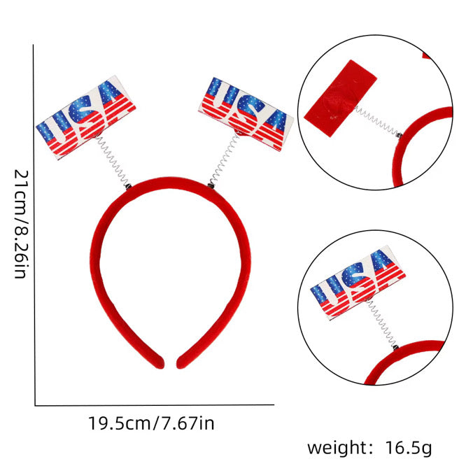 9 Piece Patriotic Headband Set