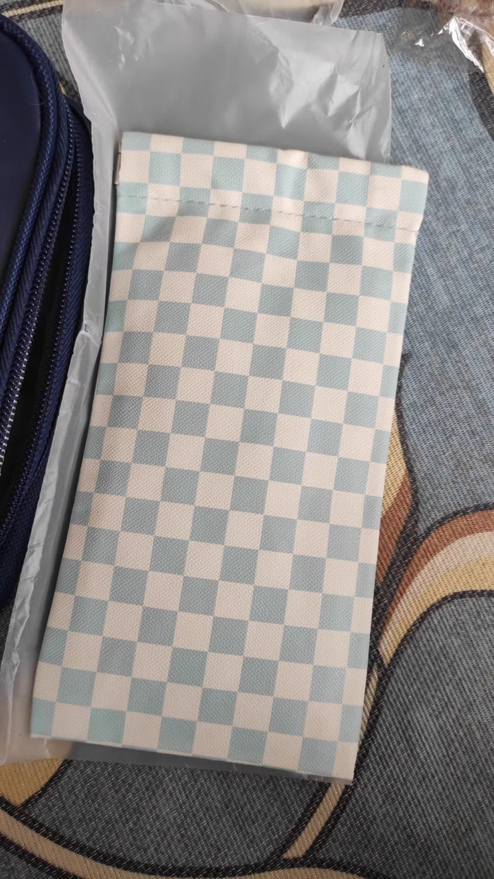 Checkered Sunglass Case