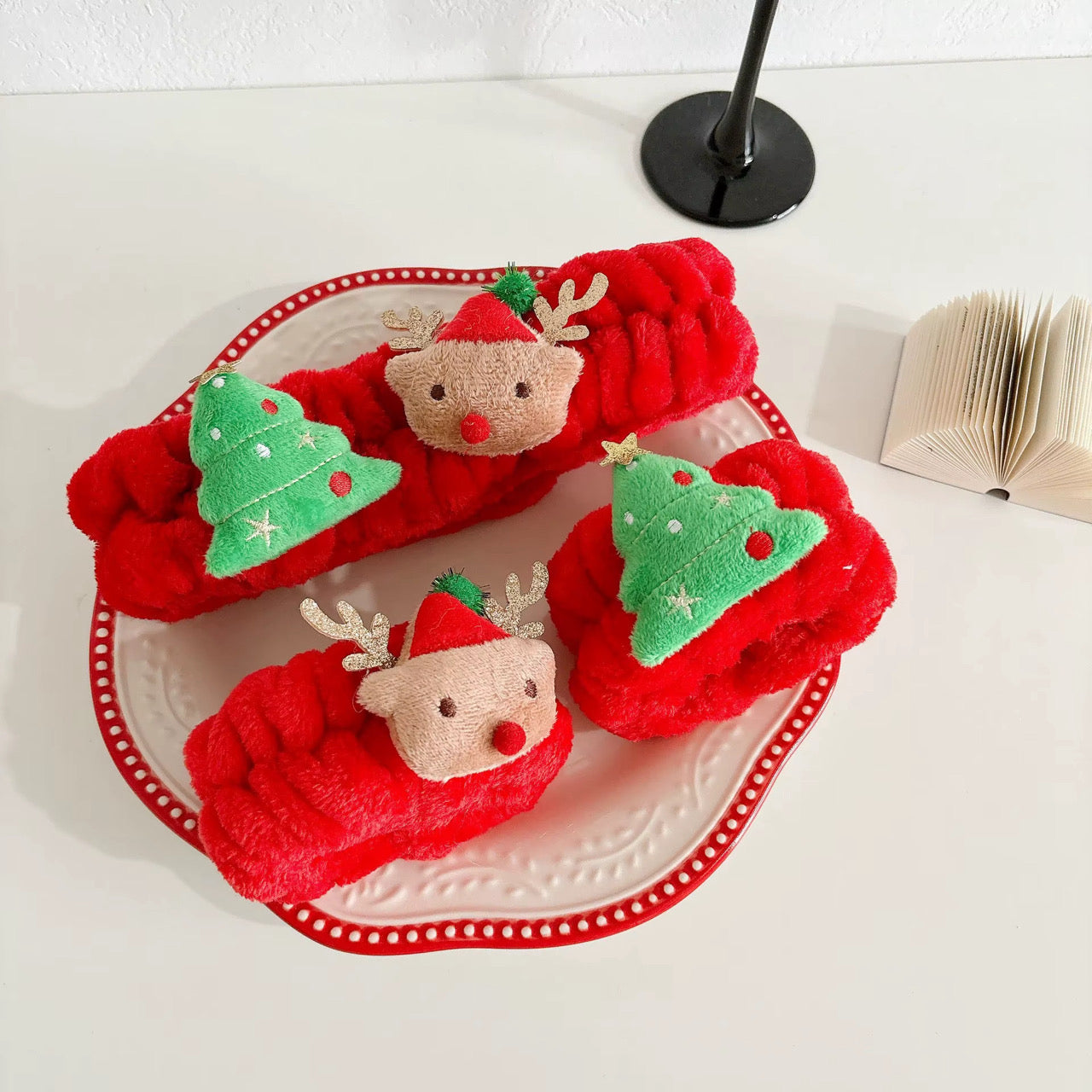 3 Piece Christmas Headband And Wristband Set