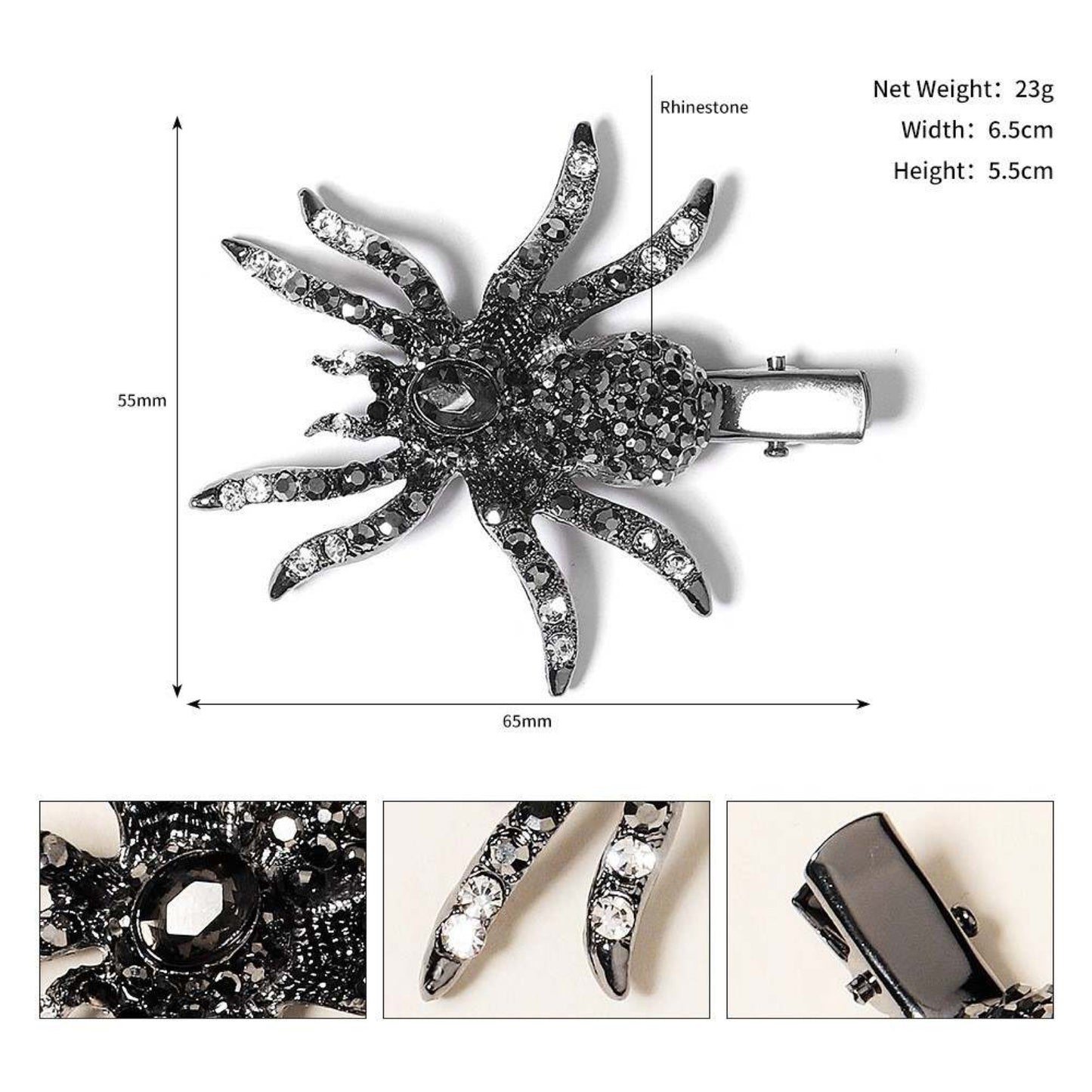 Studded Halloween Hair Clips