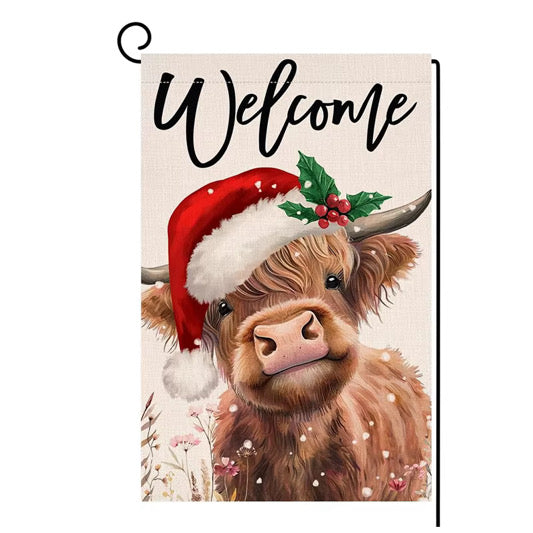 Festive Christmas Themed Garden Flags