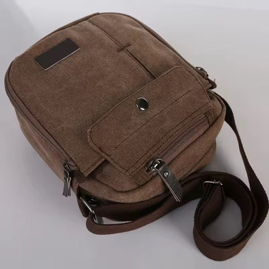 Canvas Messenger Tote Bag