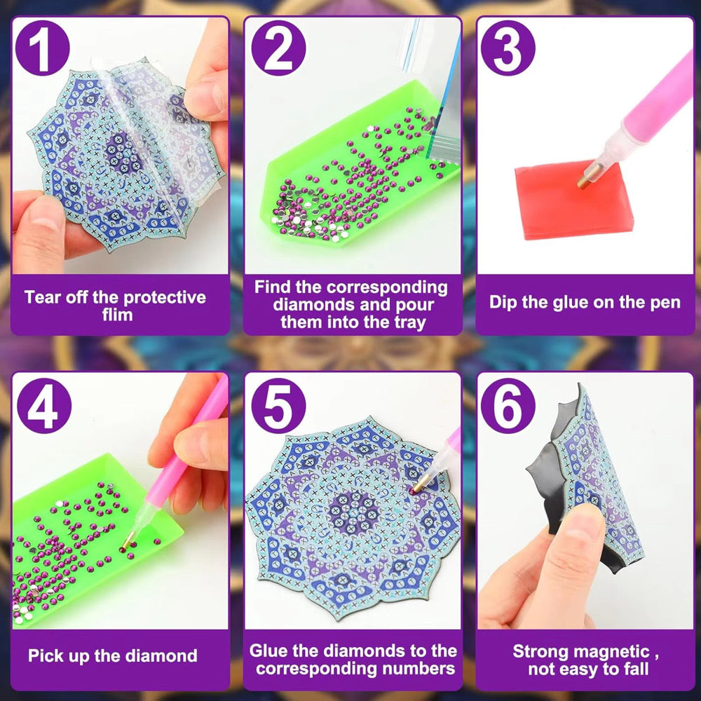 12 Piece Magnetic Diamond Painint Kit