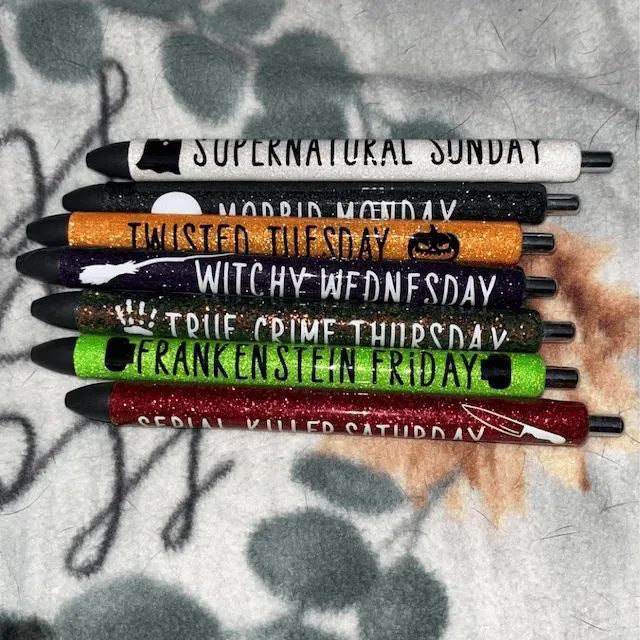 Set of 7 Halloween Pens