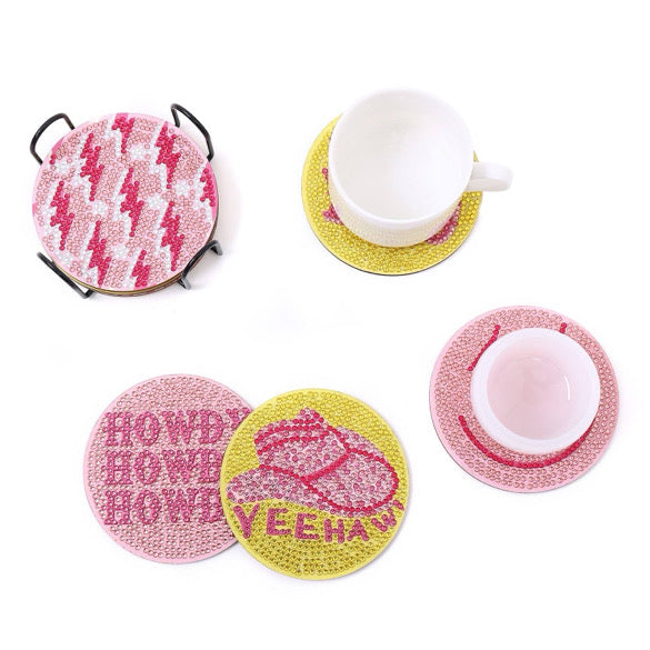 Fun Sparkly DIY Diamond Painting Coaster Kit