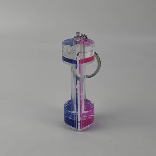 4 Piece Liquid Motion Keychain Set