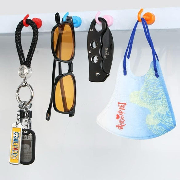 Colorful 10 Pack Magnetic Hooks