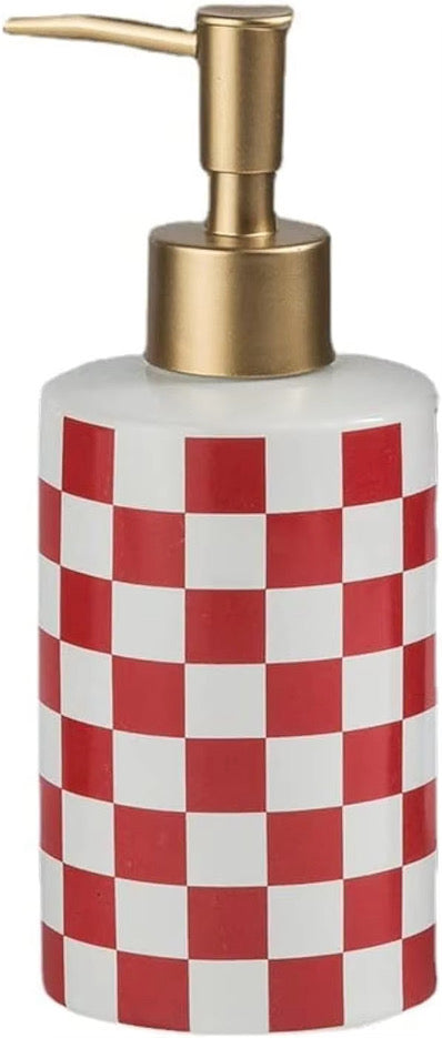 Check Yo’ Suds Checkered Soap Dispenser