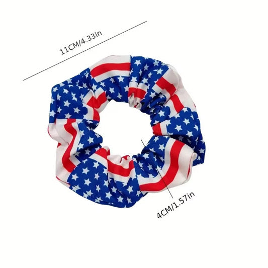 4 Piece Patriotic Scrunchie Set.