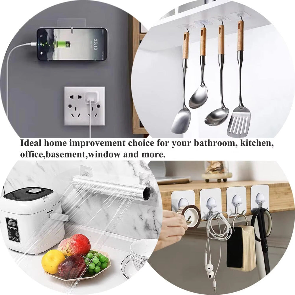8 Piece Adhesive Wall Hooks Set