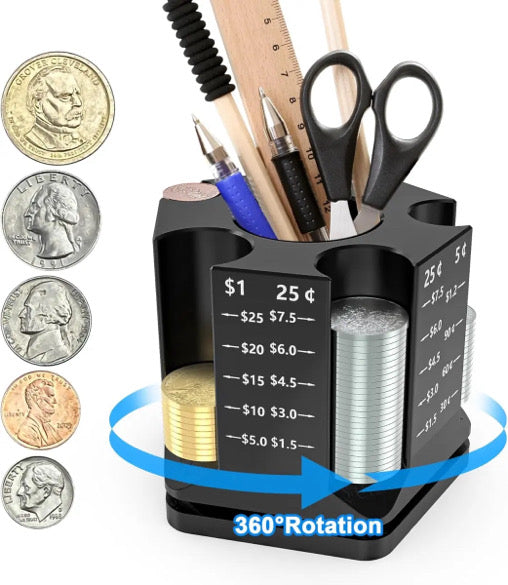 2 in 1 Rotatable Coin Sorter And Holder