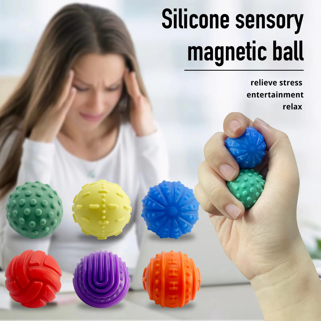 Silicone Magnetic Sensory Ball Set