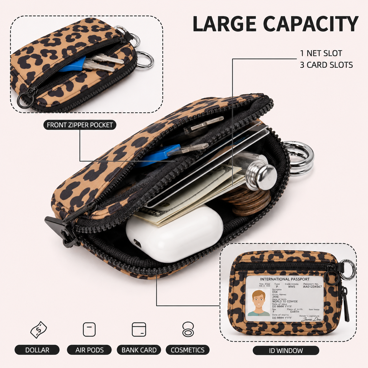 Leopard Wristlet