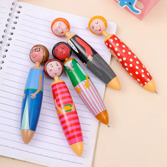 5 Piece Cute Doll Pen Set