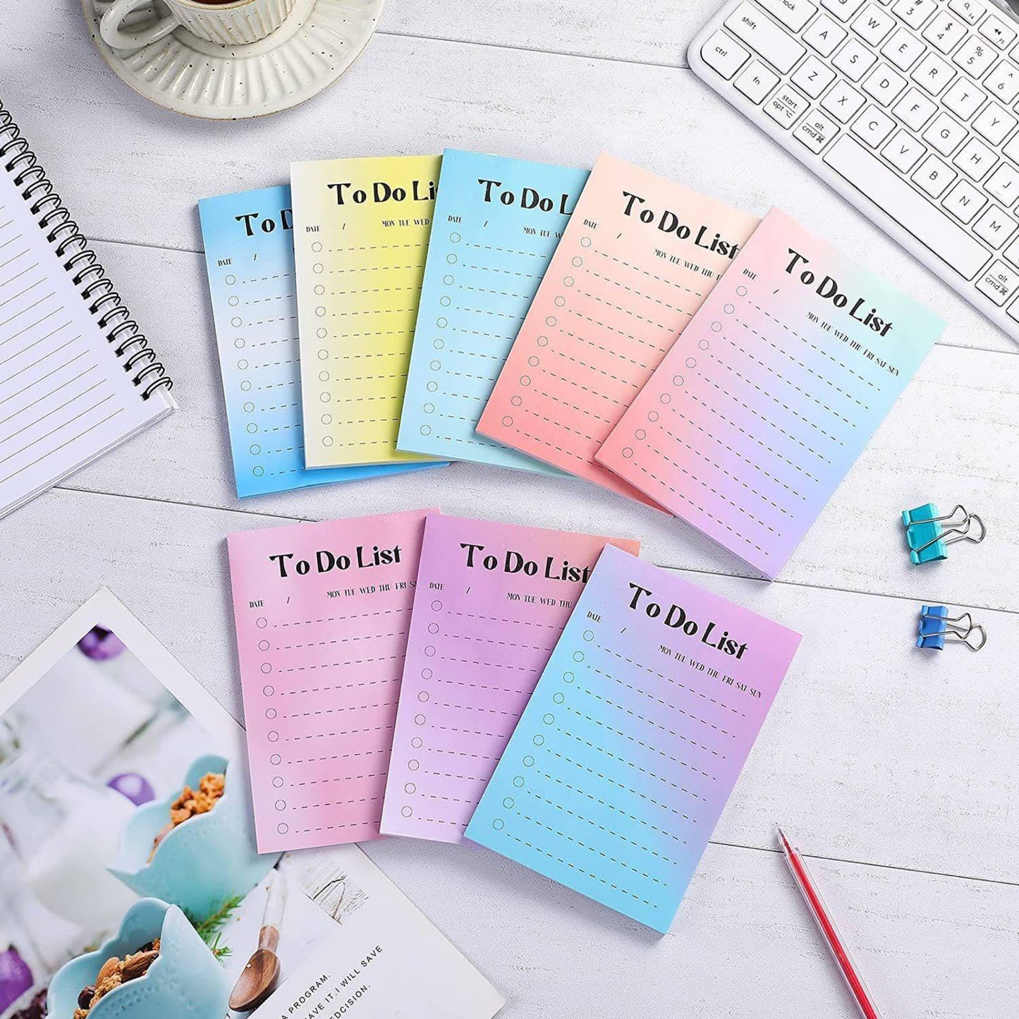 Stay on Task 8 To Do List Notepads
