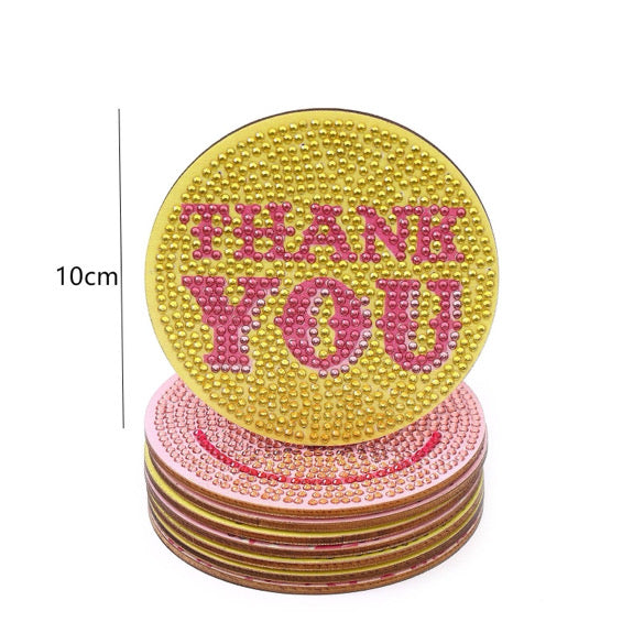 Fun Sparkly DIY Diamond Painting Coaster Kit
