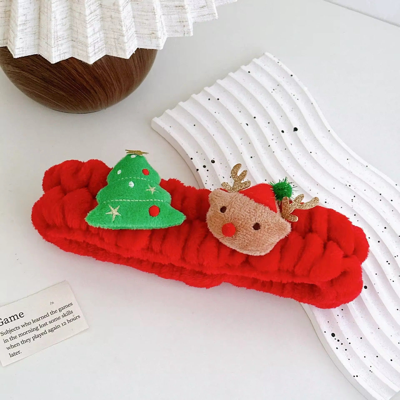 3 Piece Christmas Headband And Wristband Set