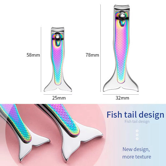 2 Piece Mermaid Nail Clipper Set
