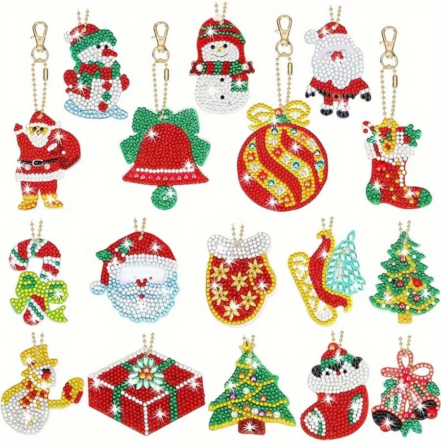15 Piece Christmas Sweater Paint With Diamond Charms