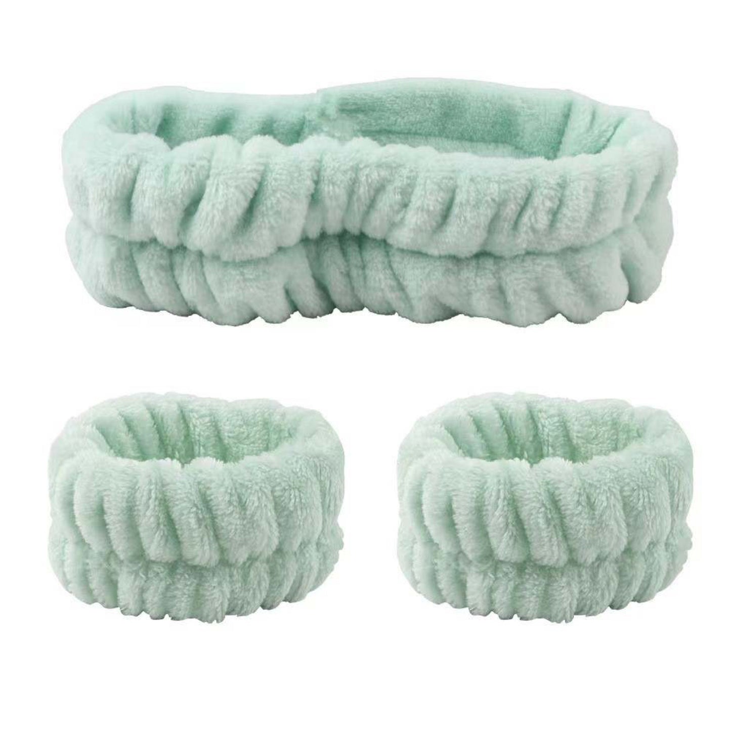 Face Wash Headband And Wristband set