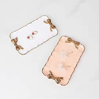 OPEN Bow Accent Trinket Tray