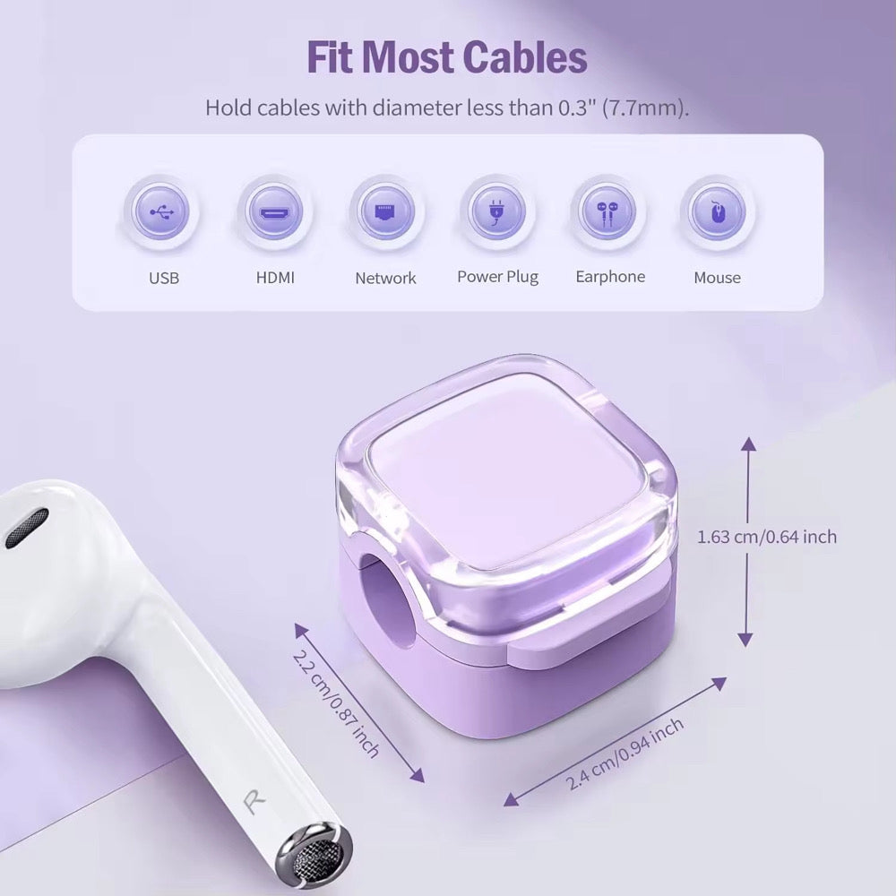 6 Pack Adhesive Cord Organizer