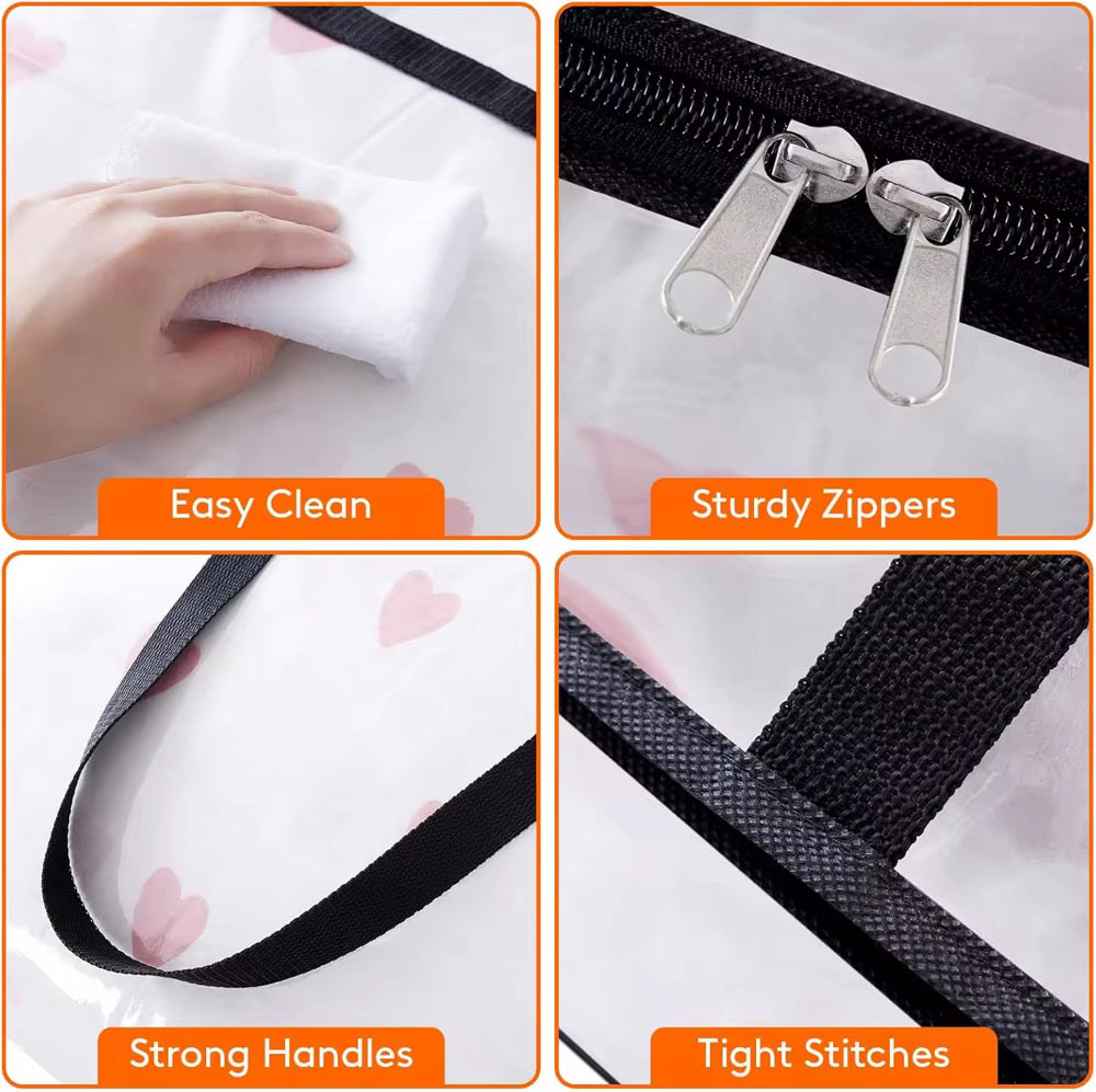 4 Piece Clear Storage Bag Sets