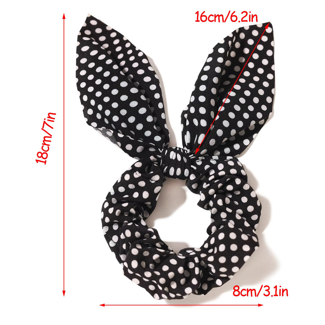 Polka Trio Hair Scrunchie Set