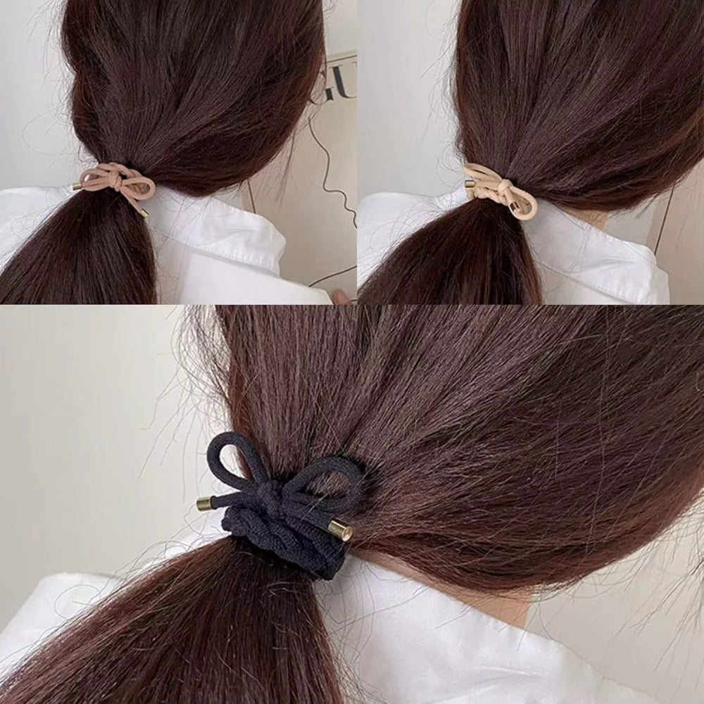 12 Piece Braided Bow Hair Tie Set