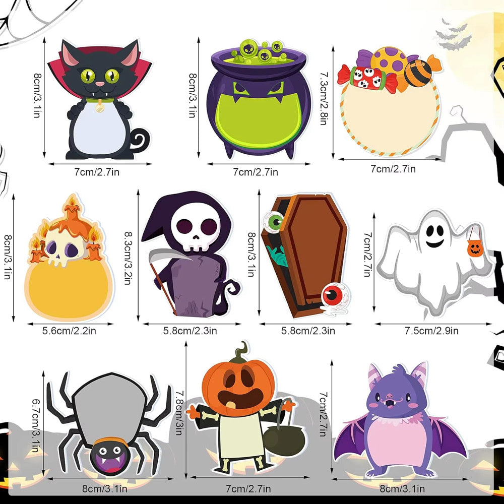 10 Piece Halloween Notepad Set