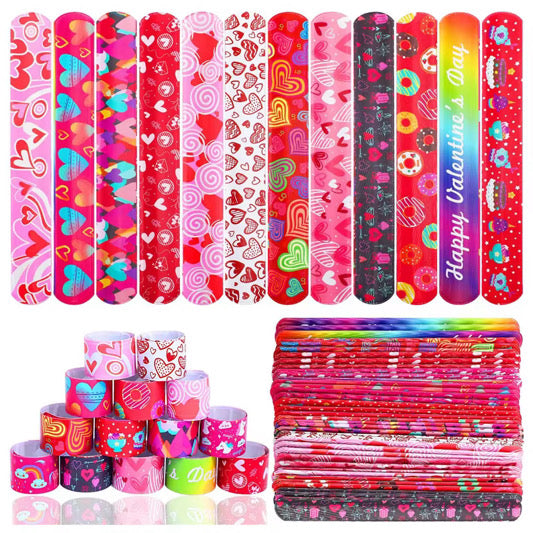 Be Mine Slap Set 12 Piece Slap Bracelet Set