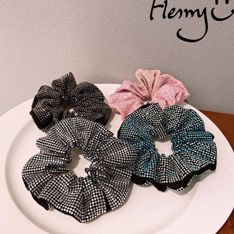 Set of 4 Studded Hair Scrunchie