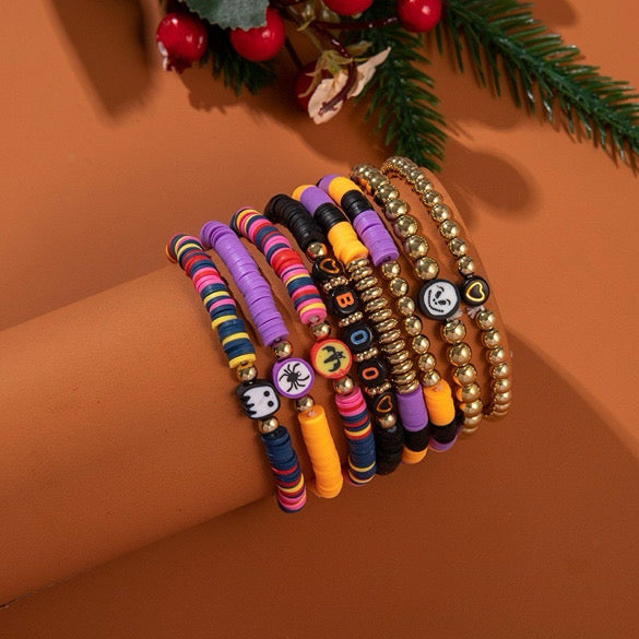 8 Piece Spooky Bracelet Set