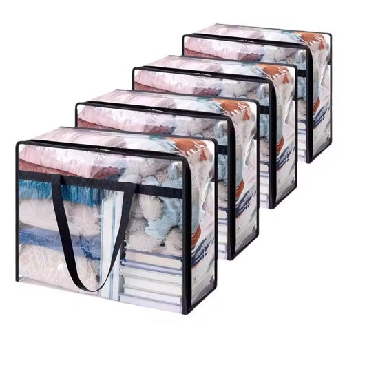 4 Piece Clear Storage Bag Sets
