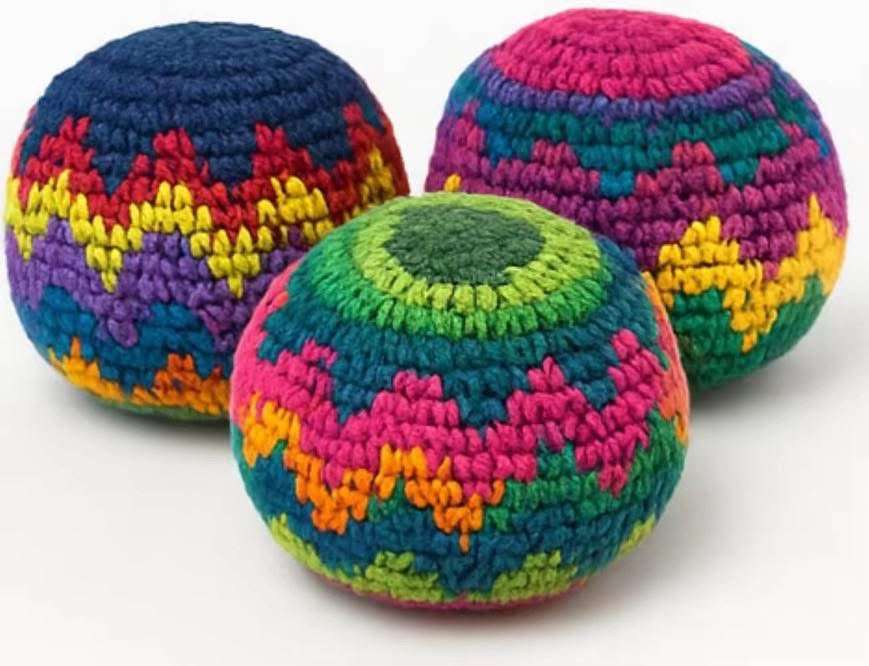 3 Piece Crochet Hacky Sack Set
