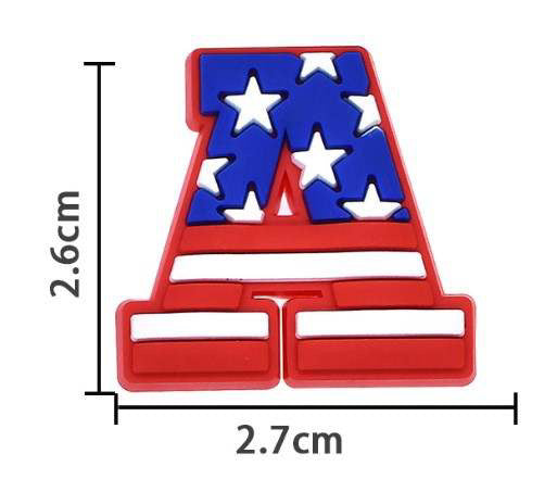 10 Piece Patriotic Straw Toppers