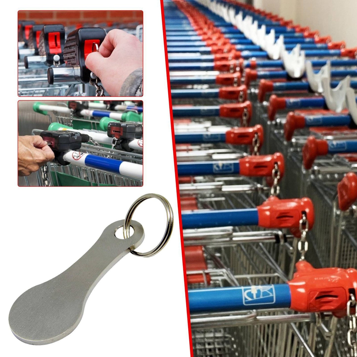 2 Piece Shopping Cart Key
