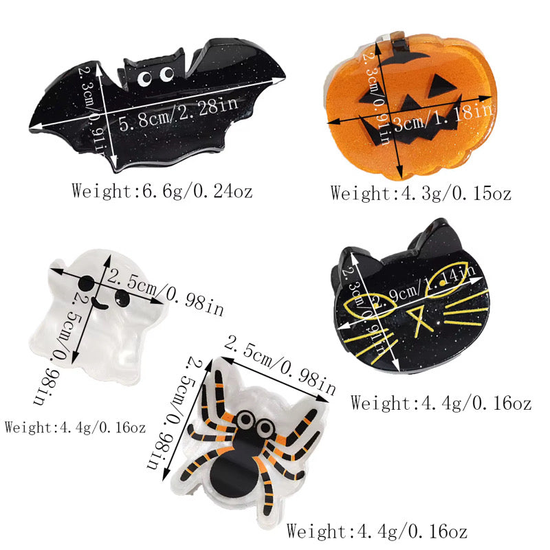 10 Piece Halloween Hair Clip Set