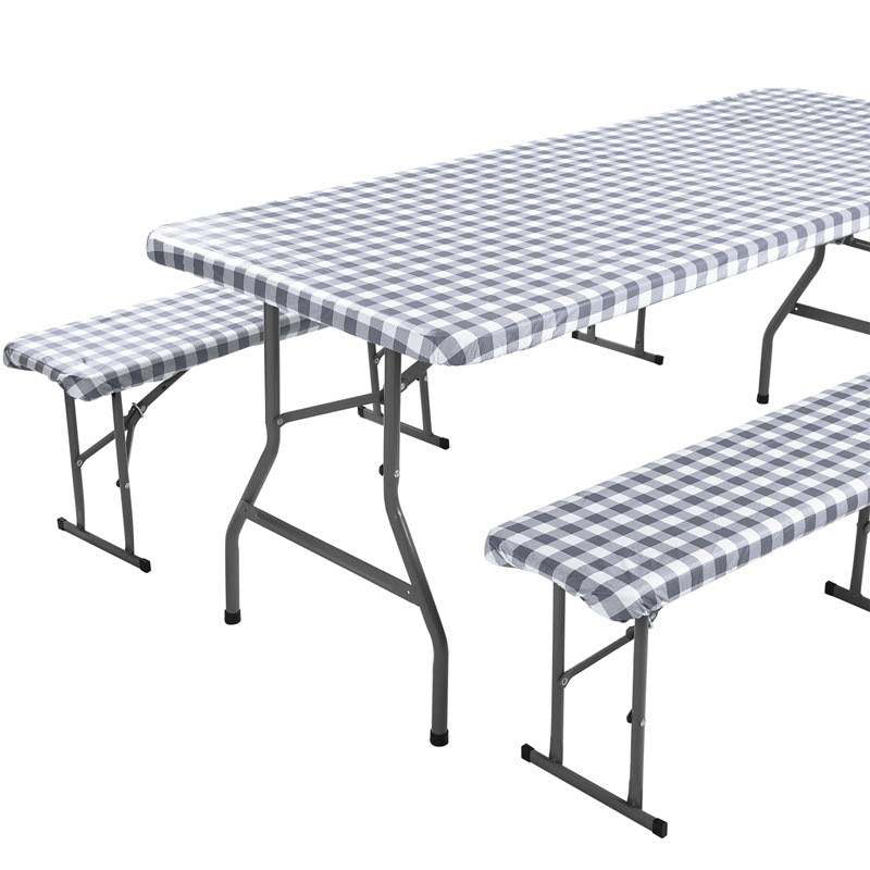 Fitted Picnic Table And Bench Cloth Set